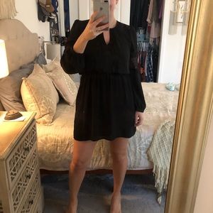 Express flowy little black dress (lined material)